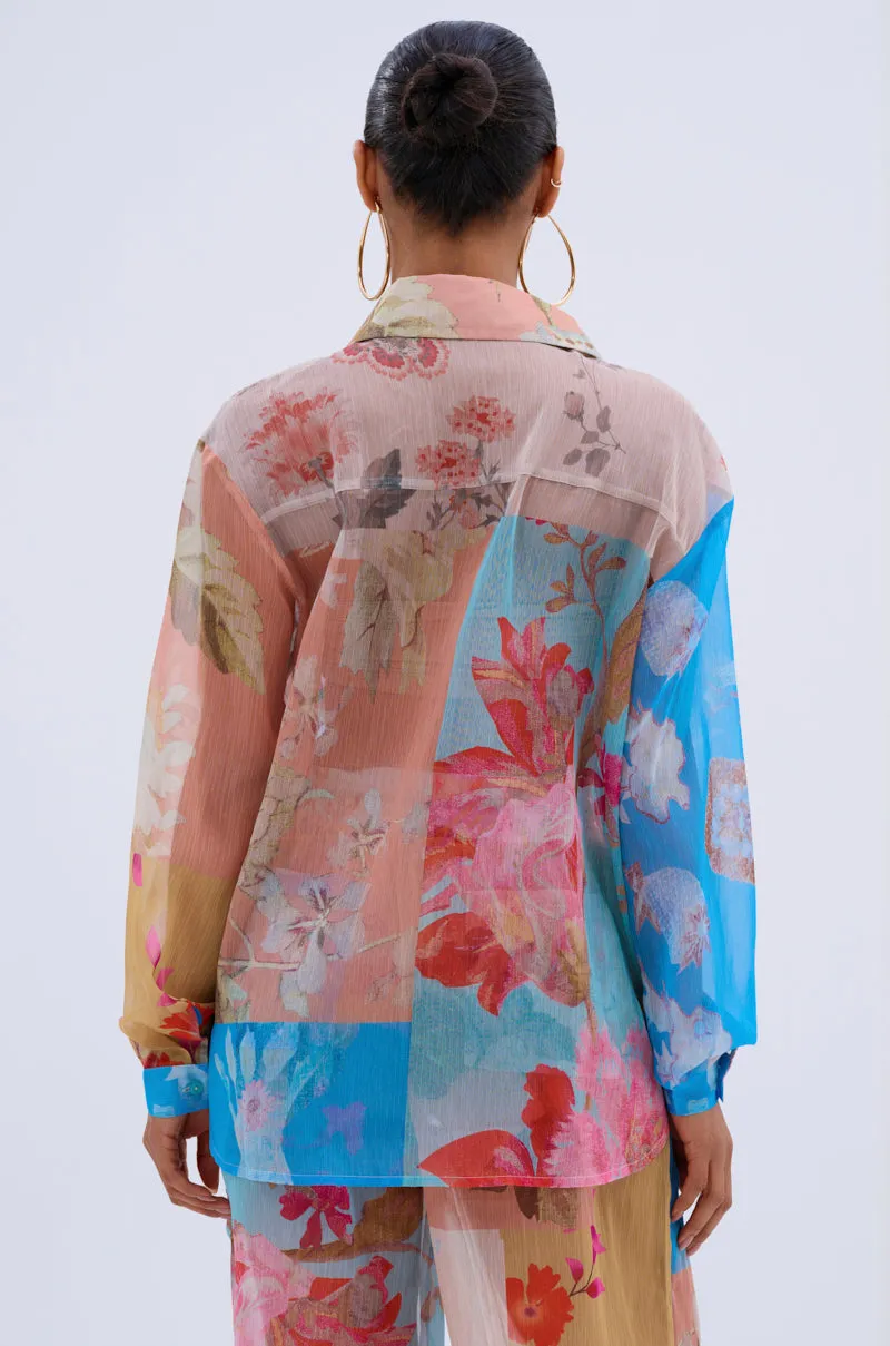 LILY CHIFFON BUTTON DOWN TOP sold by AKIRA product image thumbnail 5