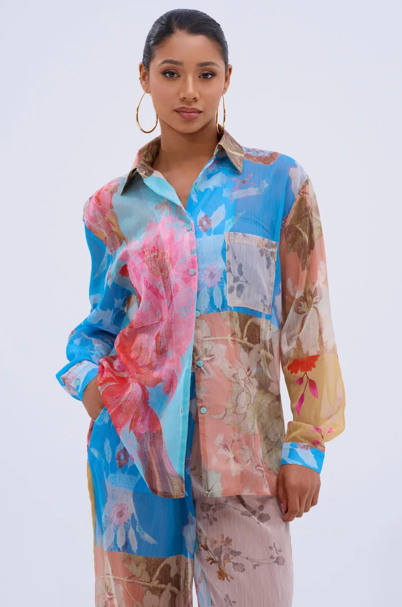 LILY CHIFFON BUTTON DOWN TOP sold by AKIRA product image thumbnail 2