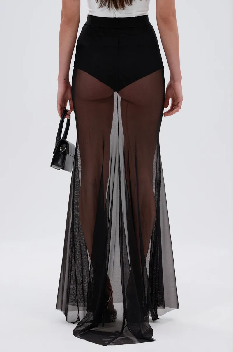 DANCING QUEEN MESH MAXI SKIRT sold by AKIRA product image thumbnail 4