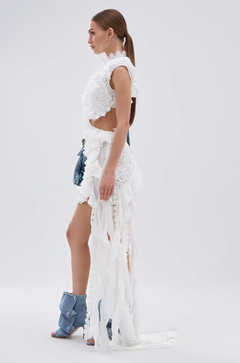 JUST A FEELING RUFFLE MINI DRESS sold by AKIRA product image thumbnail 5