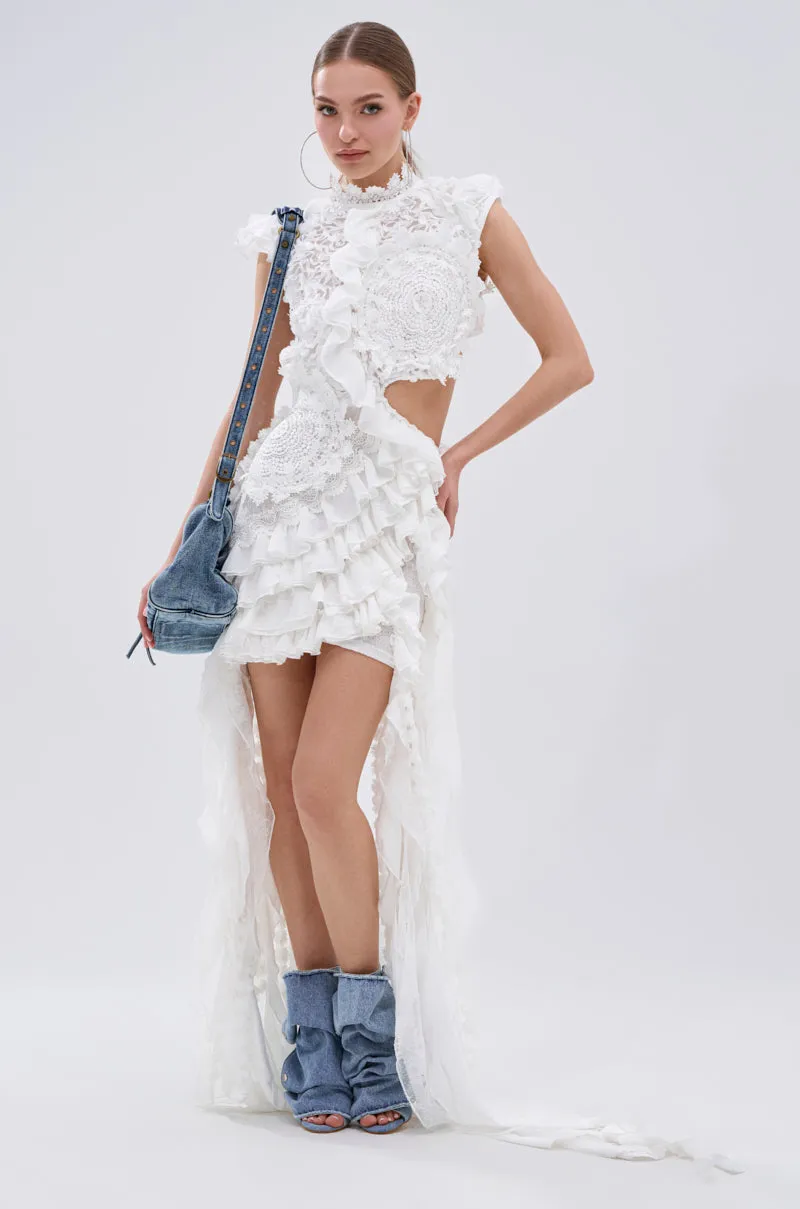 JUST A FEELING RUFFLE MINI DRESS sold by AKIRA product image thumbnail 3