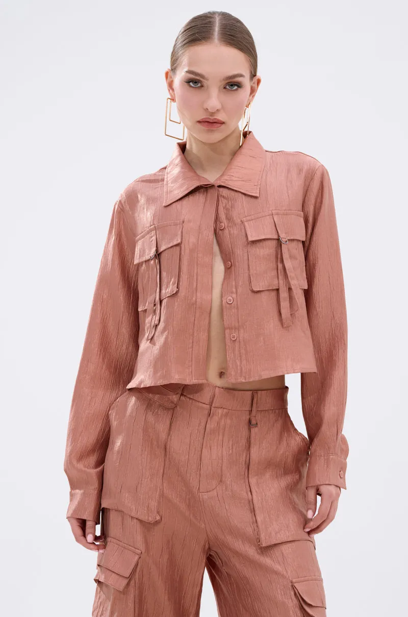 NOT ALONE BUTTON DOWN TOP sold by AKIRA product image thumbnail 3