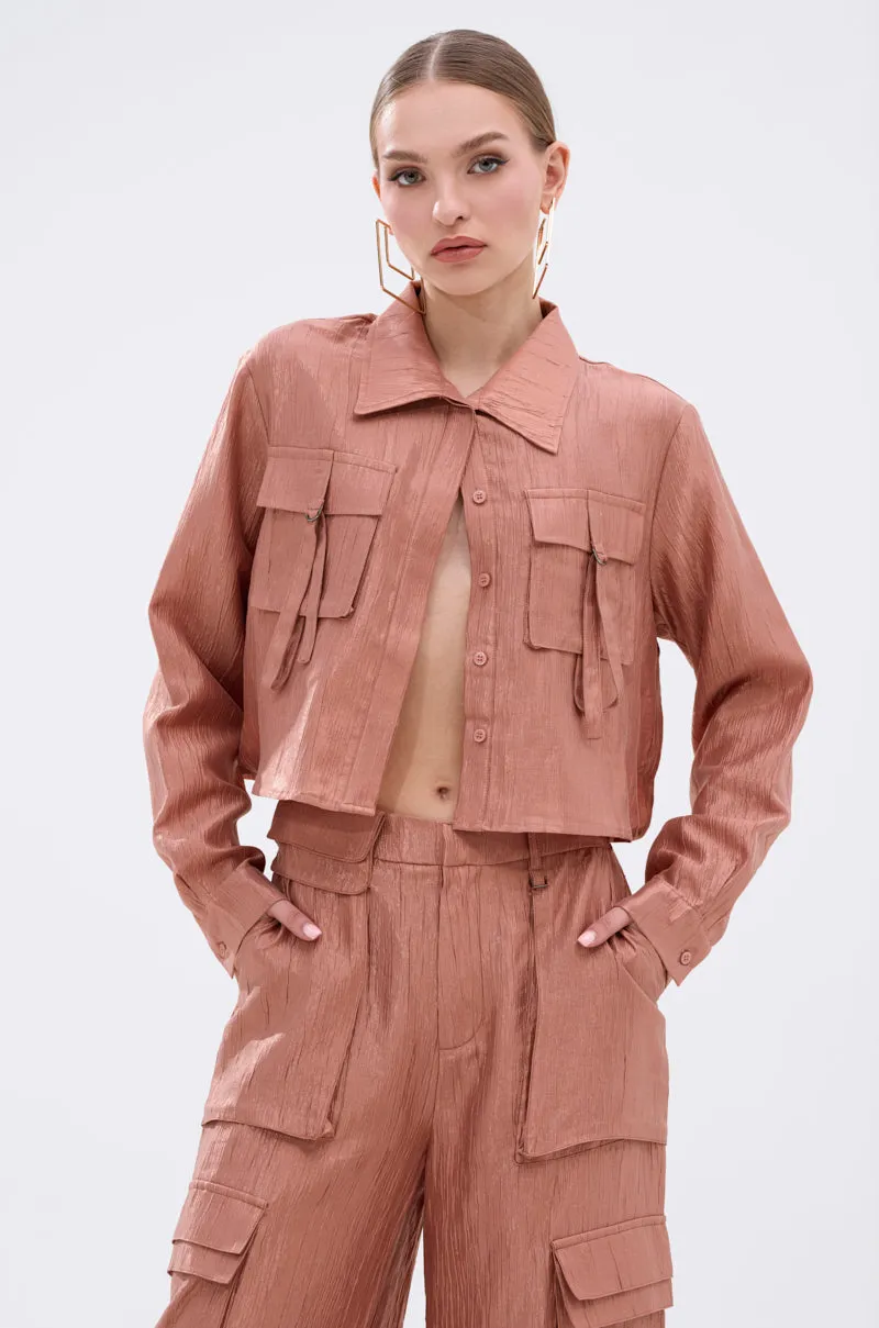 NOT ALONE BUTTON DOWN TOP sold by AKIRA product image thumbnail 2