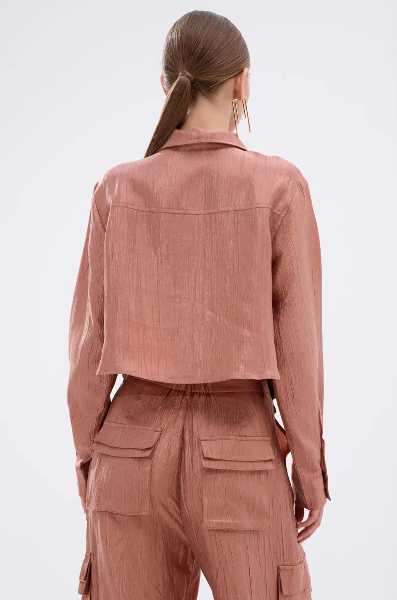 NOT ALONE BUTTON DOWN TOP sold by AKIRA product image thumbnail 5