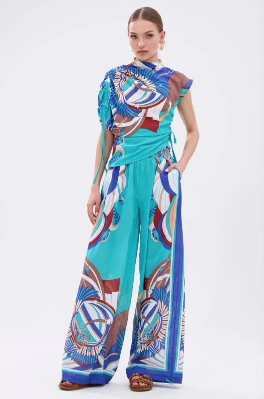 ASHTIN PRINTED PALAZZO PANT sold by AKIRA