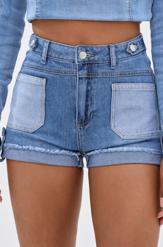 MAYBE ITS ME DENIM SHORT sold by AKIRA
