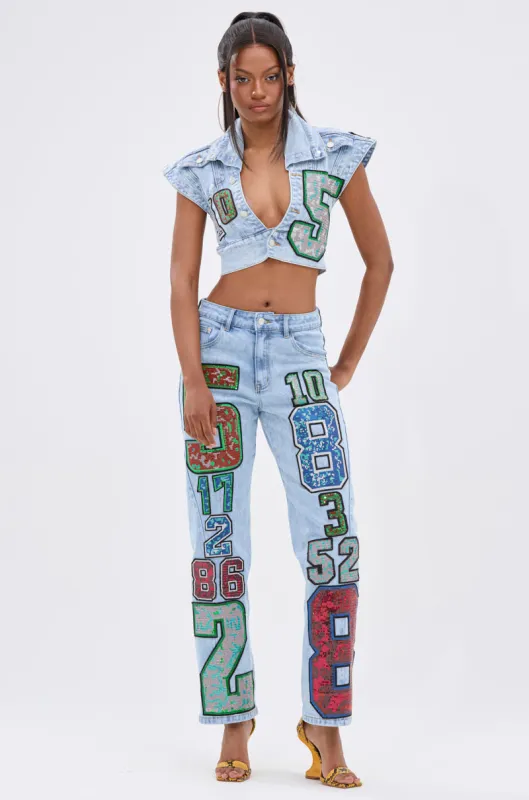 CHAMPION GRAPHIC DENIM PANT sold by AKIRA