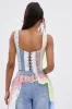 LET THE FUN BEGIN MIXED PLAID CORSET TOP sold by AKIRA