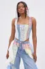 LET THE FUN BEGIN MIXED PLAID CORSET TOP sold by AKIRA