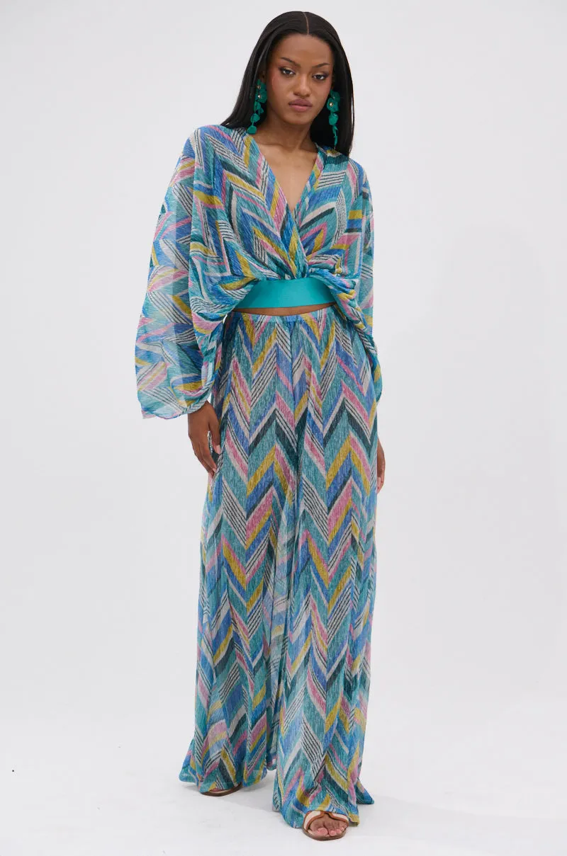 GRISELDA PRINTED CROP LONG SLEEVE TOP sold by AKIRA product image thumbnail 5