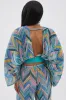 GRISELDA PRINTED CROP LONG SLEEVE TOP sold by AKIRA