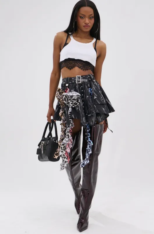 FEELING WILD MINI SKIRT sold by AKIRA