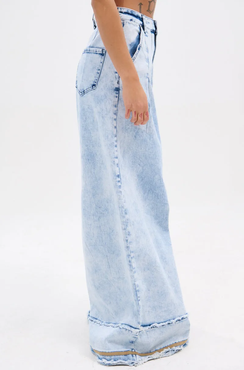 IN CHARGE WIDE LEG DENIM PANT sold by AKIRA product image thumbnail 4