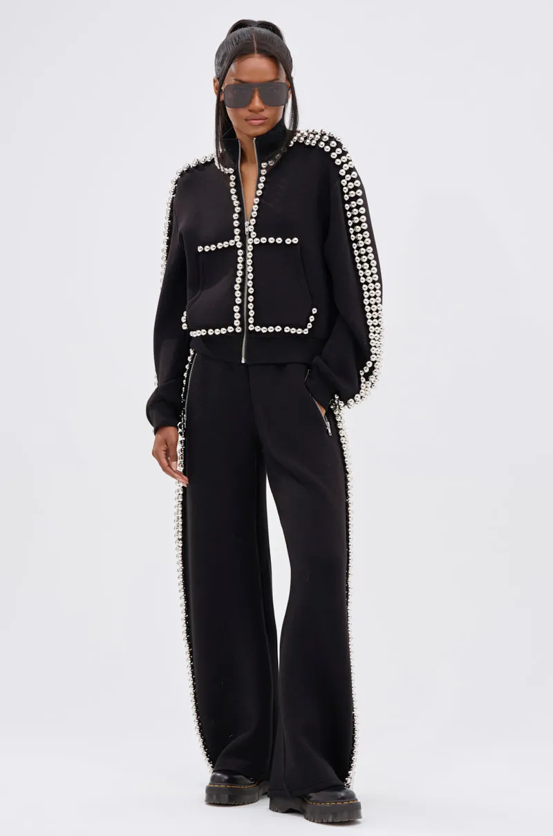 BALLS TO THE WALL ZIP UP SWEATSHIRT IN BLACK sold by AKIRA product image thumbnail 5