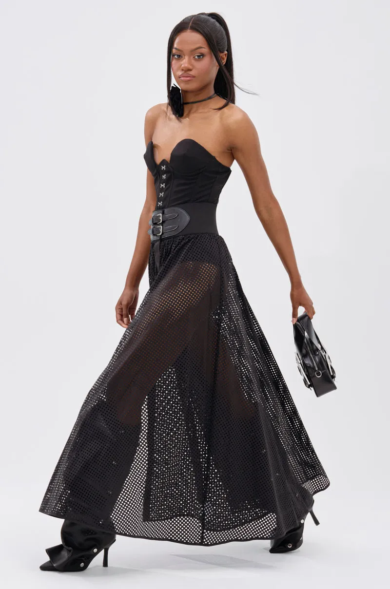 NICOLE BELTED MAXI SKIRT sold by AKIRA product image thumbnail 2