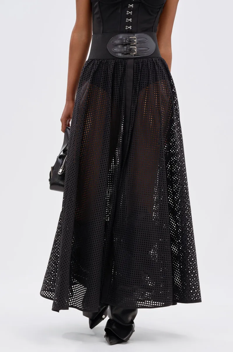 NICOLE BELTED MAXI SKIRT sold by AKIRA product image thumbnail 5