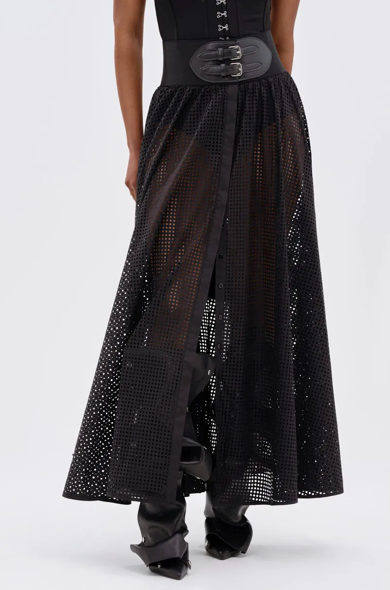 NICOLE BELTED MAXI SKIRT sold by AKIRA product image thumbnail 3