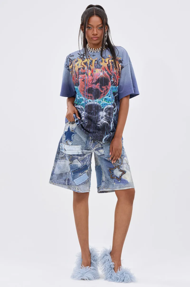 IRREVERENT OVERSIZED GRAPHIC TEE sold by AKIRA product image thumbnail 5