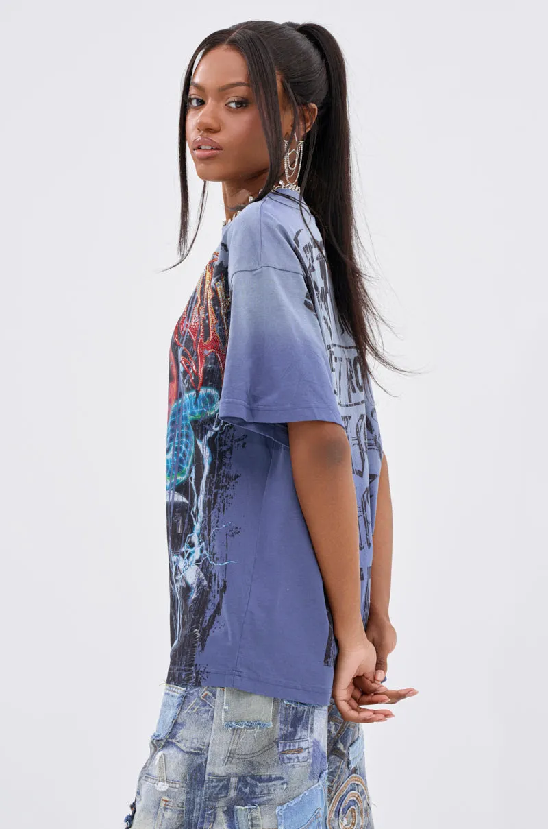 IRREVERENT OVERSIZED GRAPHIC TEE sold by AKIRA product image thumbnail 3