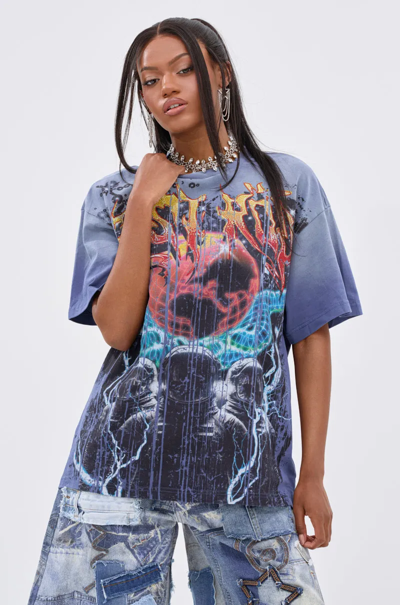 IRREVERENT OVERSIZED GRAPHIC TEE sold by AKIRA product image thumbnail 2