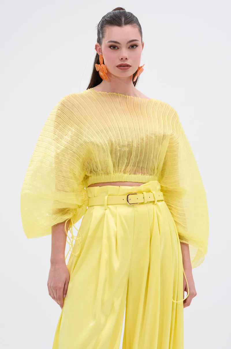 FEELING WILD SATIN CROP TOP sold by AKIRA