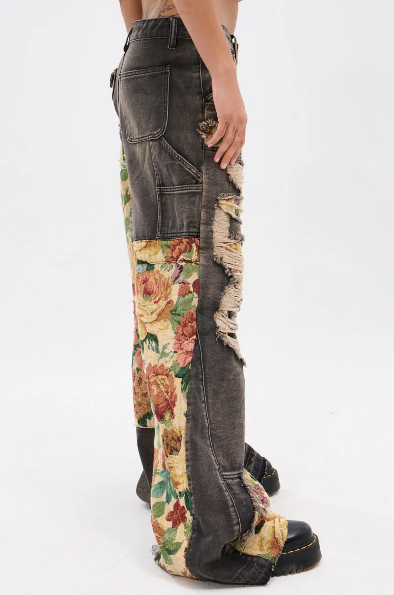 BRIGETTE DISTRESSED JEANS WITH JACQUARD DETAIL sold by AKIRA product image thumbnail 5