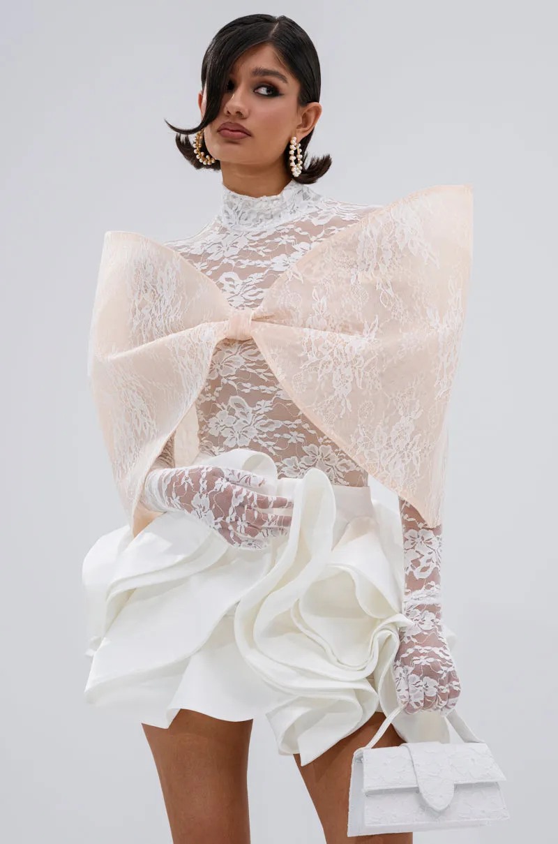 I'M A STAR LACE BOW TOP sold by AKIRA product image thumbnail 5