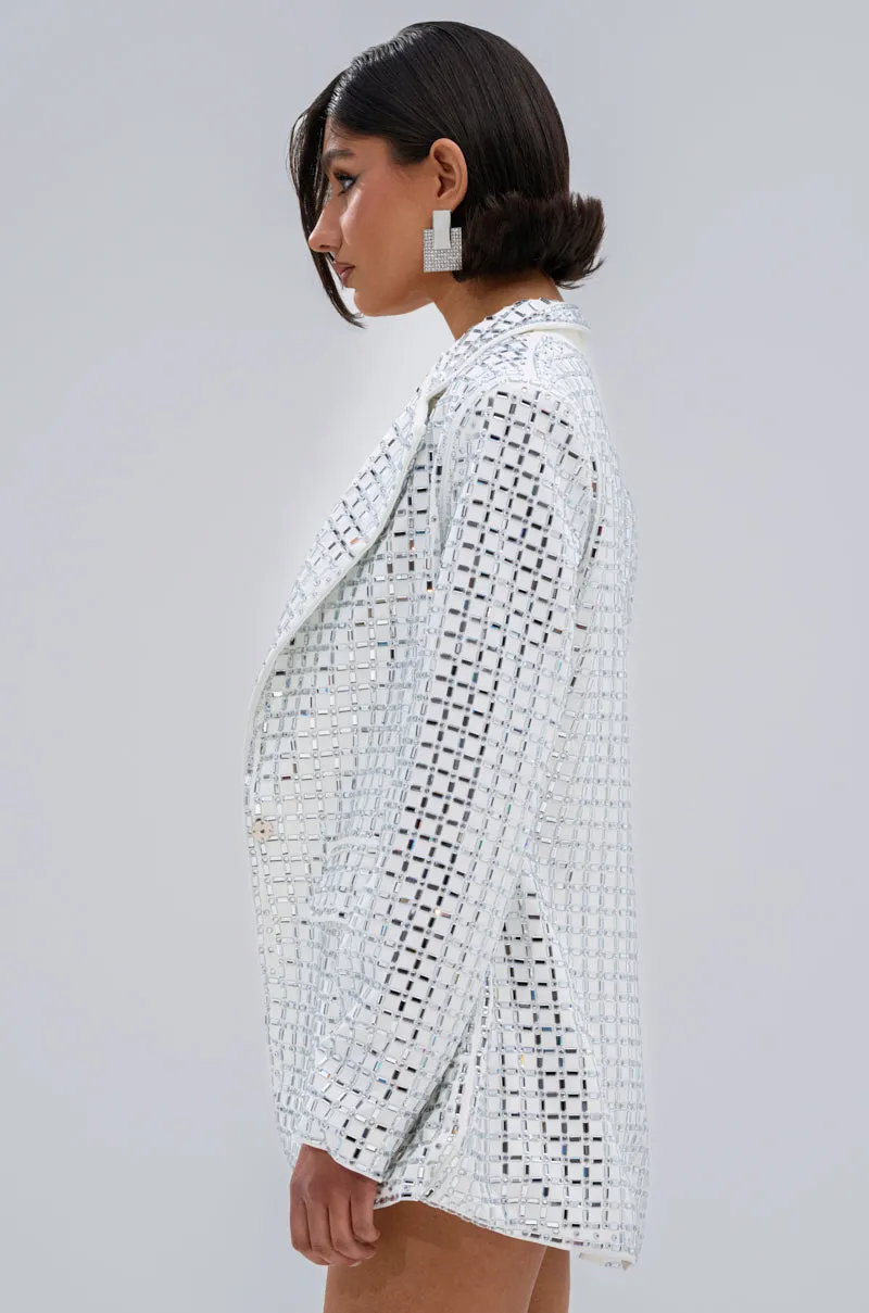 WHITE HOT EMBELLISHED BLAZER sold by AKIRA product image thumbnail 5