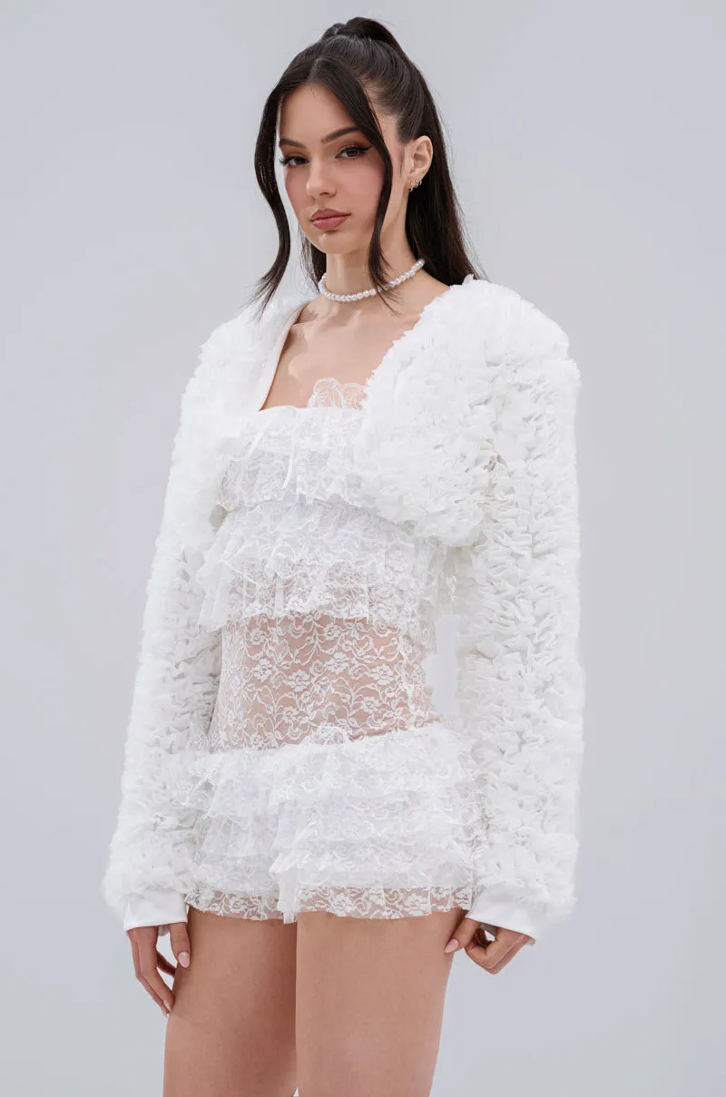 PLUME RUFFLE BOLERO sold by AKIRA product image thumbnail 2