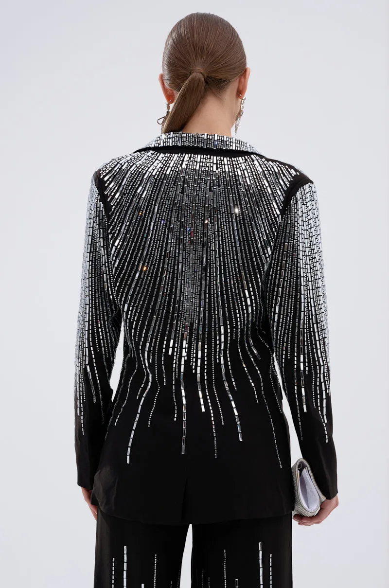 MILA EMBELLISHED BLAZER IN BLACK sold by AKIRA product image thumbnail 4