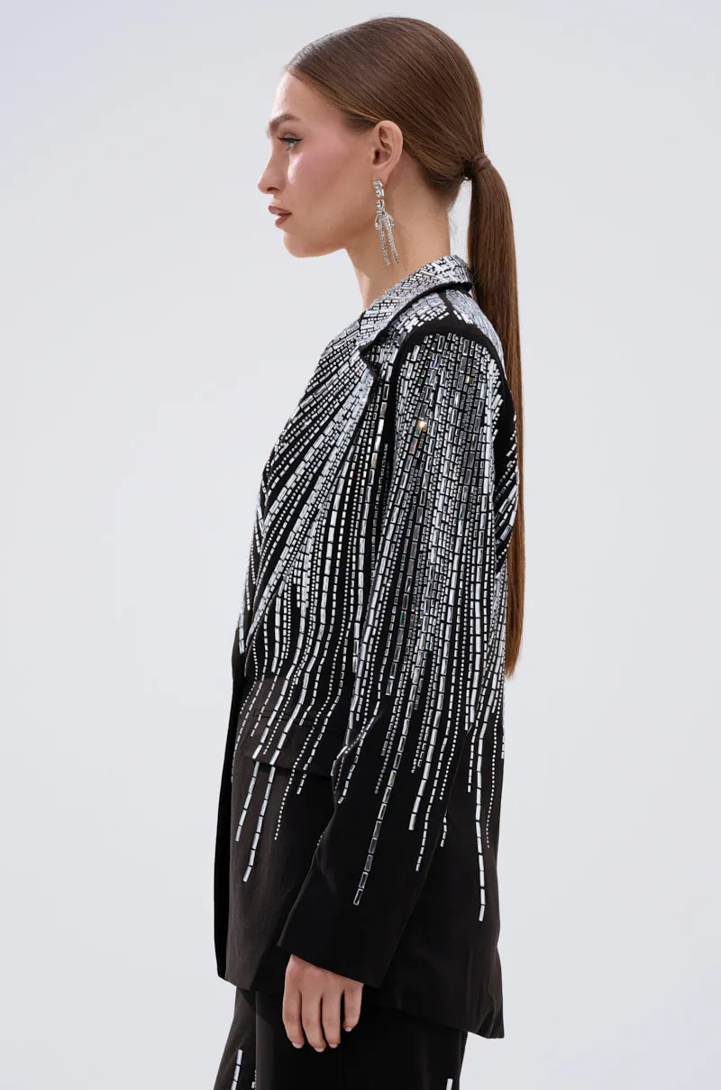 MILA EMBELLISHED BLAZER IN BLACK sold by AKIRA product image thumbnail 3
