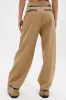 EAST HAMPTON WIDE LEG TROUSERS IN BROWN sold by AKIRA