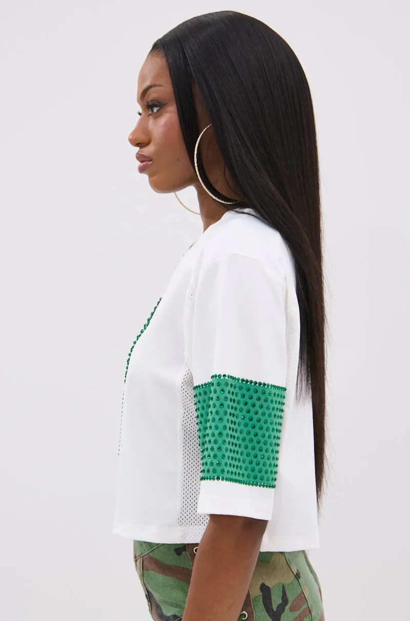 WINNERS ONLY RHINESTONE SHORT SLEEVE TEE sold by AKIRA product image thumbnail 4