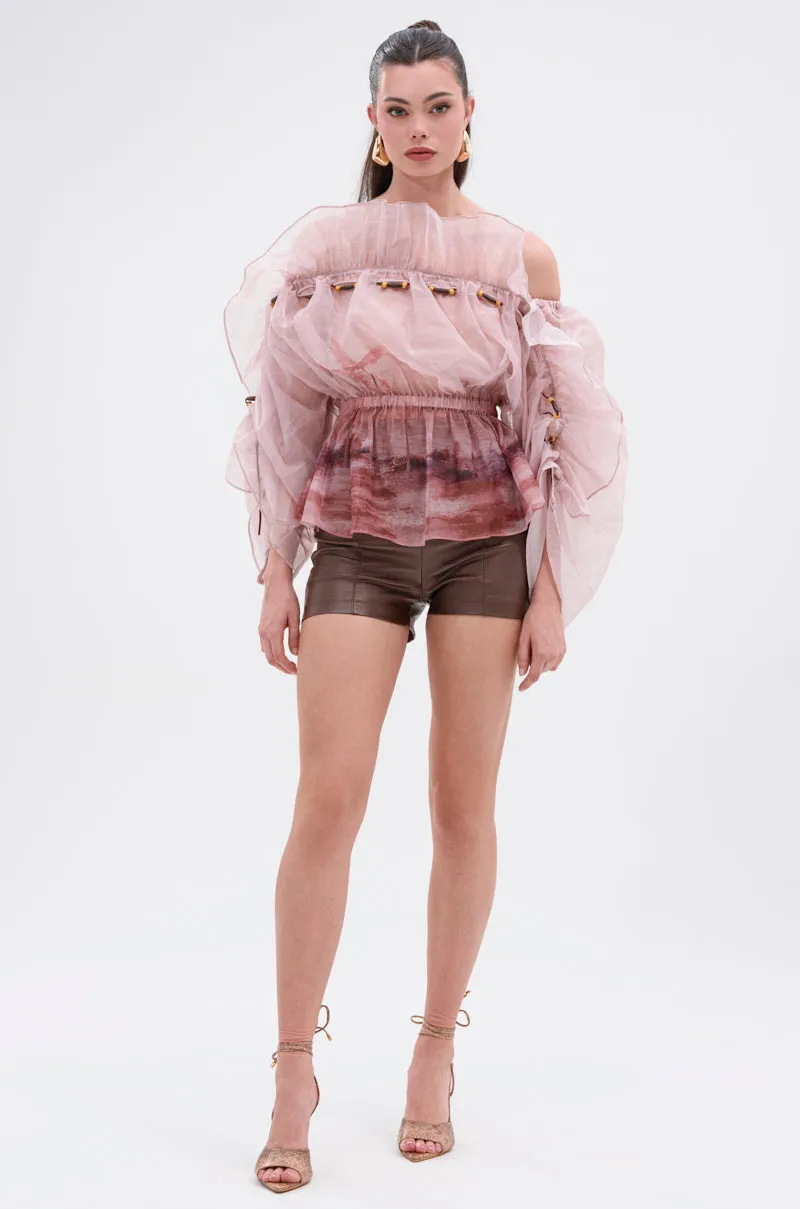 CLUB HIGH WAISTED PLEATHER SHORTS sold by AKIRA product image thumbnail 5