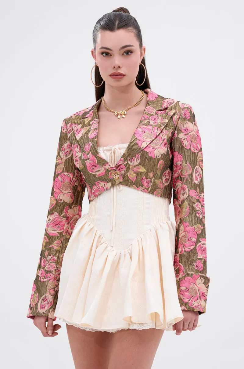 LIGHT THE WAY BROCADE BLAZER sold by AKIRA