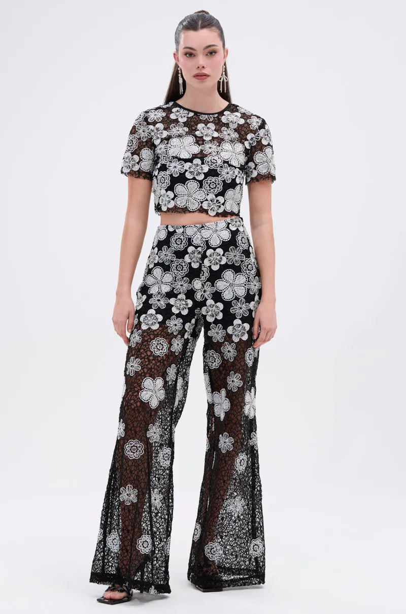 FLORAL SEQUIN MESH PANT sold by AKIRA product image thumbnail 5