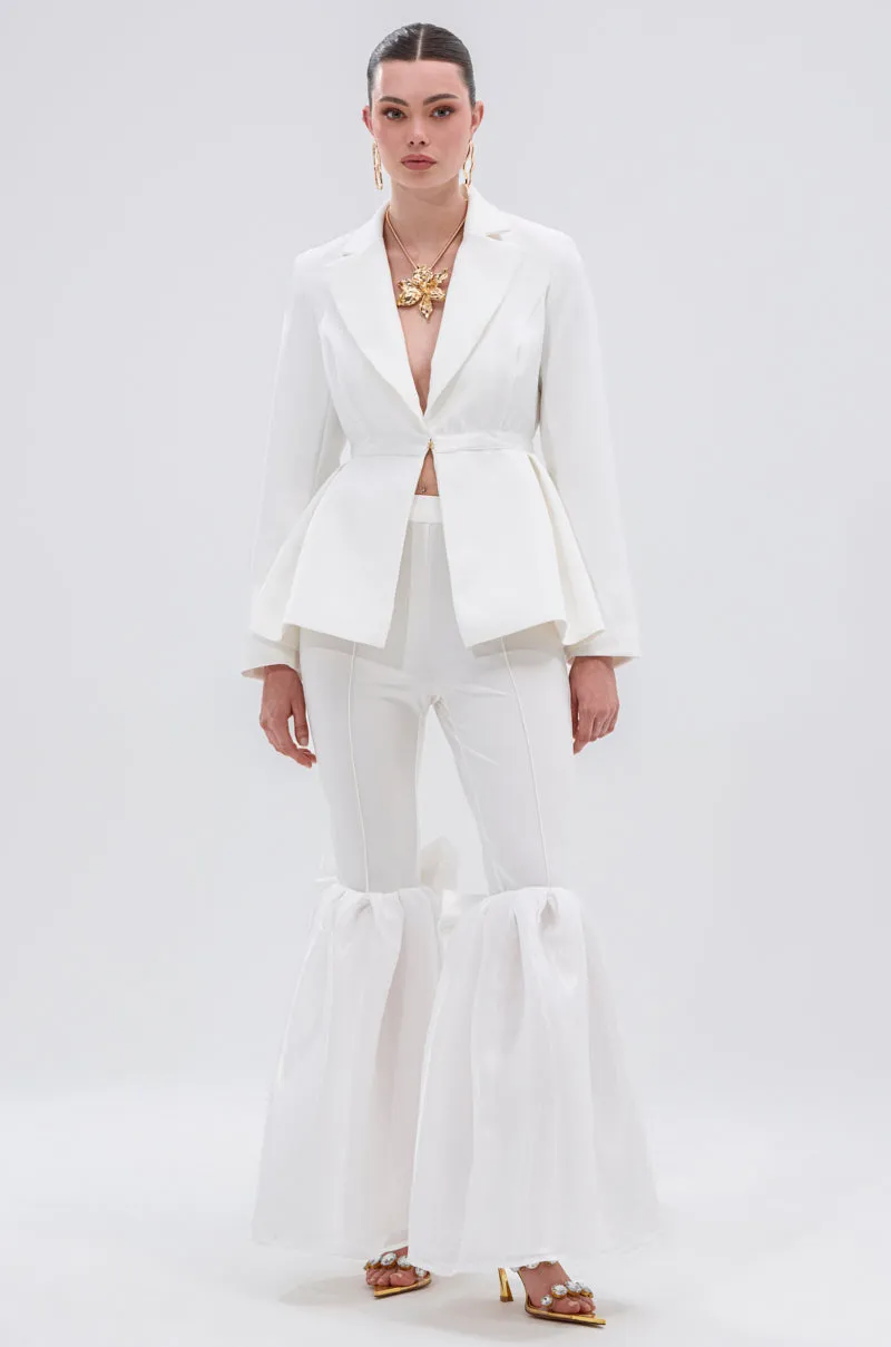 CANARY PEPLUM BLAZER IN WHITE sold by AKIRA product image thumbnail 5