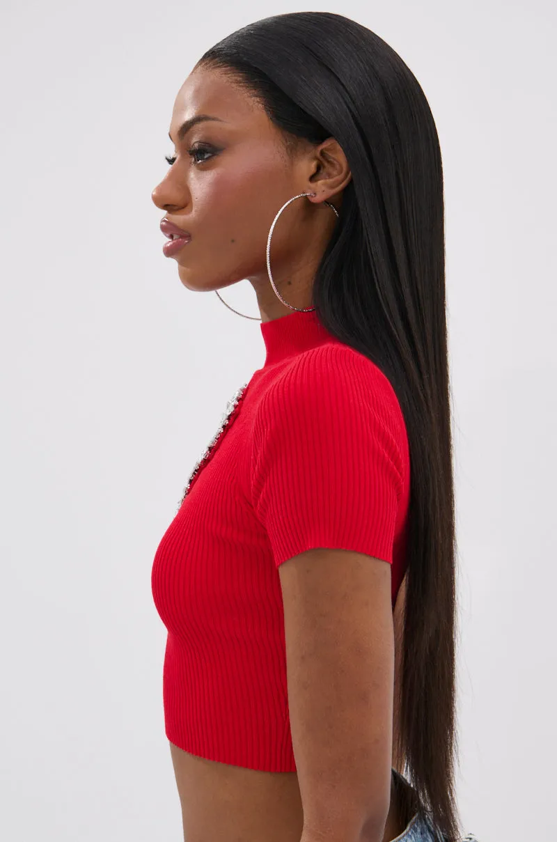 HEART YOU TEE IN RED sold by AKIRA product image thumbnail 3