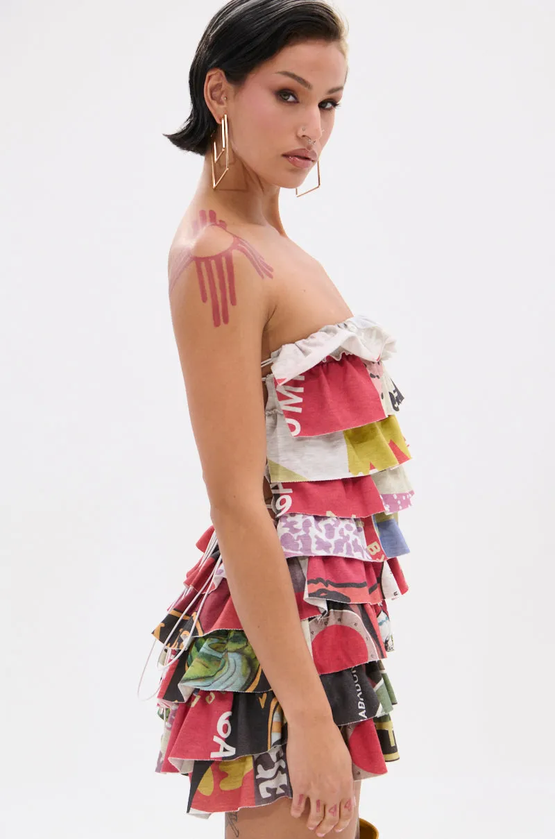 STREETS ARE CALLING PRINTED RUFFLE ROMPER sold by AKIRA product image thumbnail 3