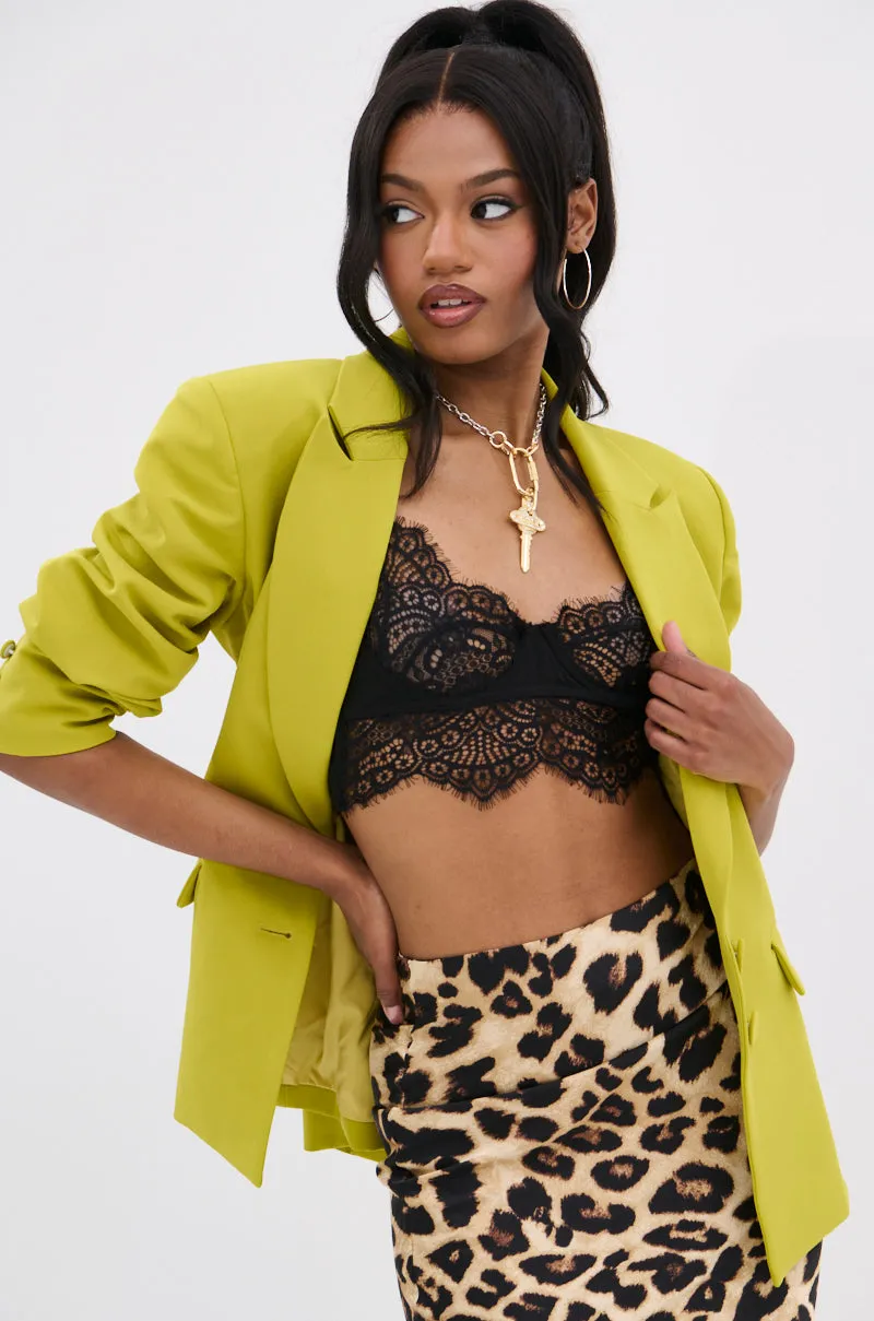 IRIS BLAZER IN CHARTREUSE sold by AKIRA product image thumbnail 3