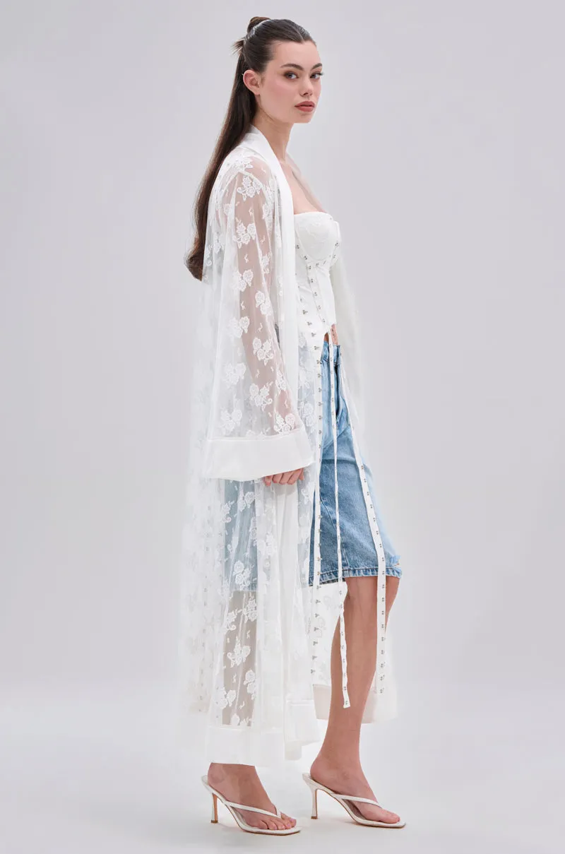 BORA BORA LACE DUSTER IN WHITE sold by AKIRA product image thumbnail 5