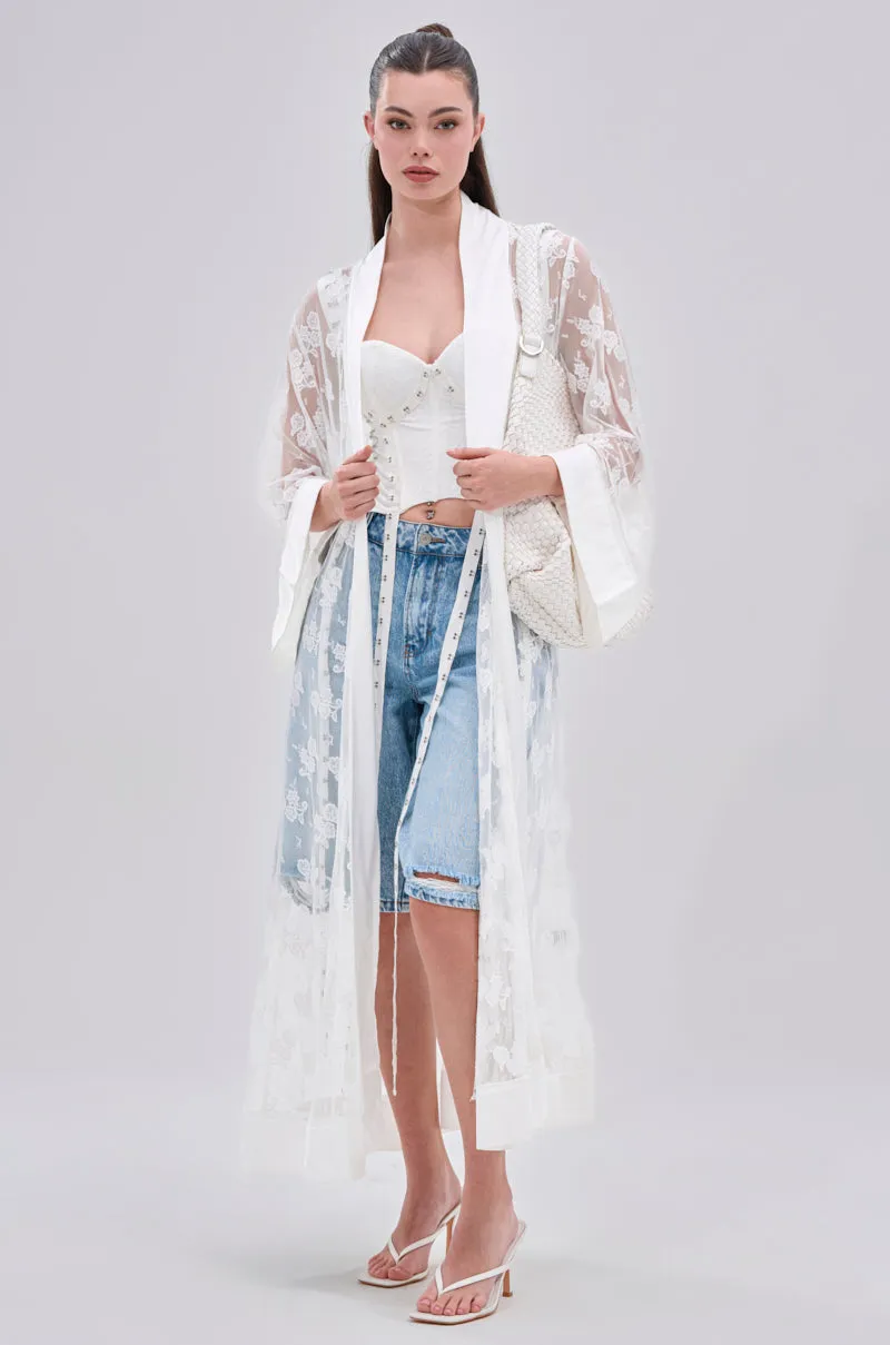 BORA BORA LACE DUSTER IN WHITE sold by AKIRA product image thumbnail 2