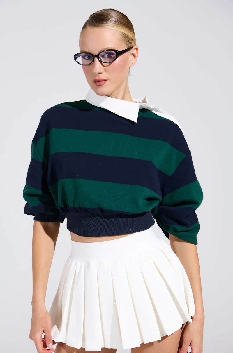 JULIANA STRIPE SWEATSHIRT sold by AKIRA