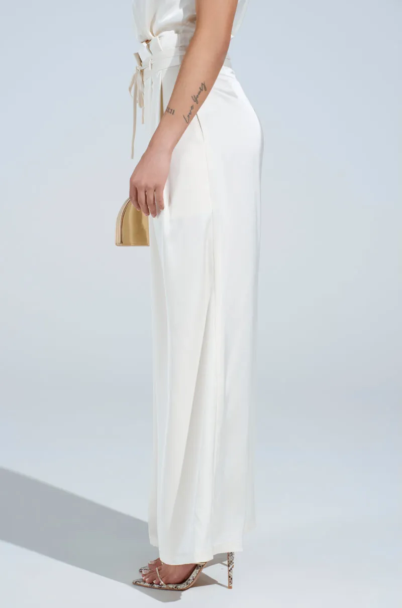 BLAKE SATIN WIDE LEG PANT sold by AKIRA product image thumbnail 3
