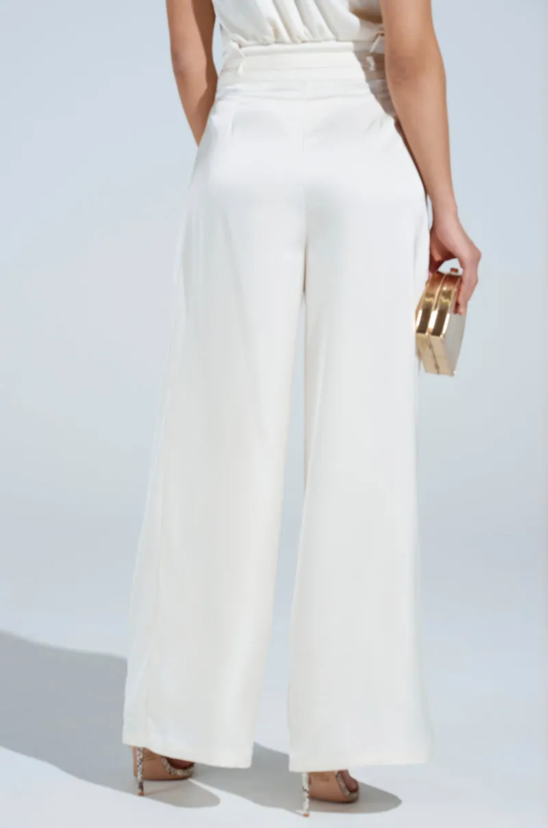 BLAKE SATIN WIDE LEG PANT sold by AKIRA product image thumbnail 4