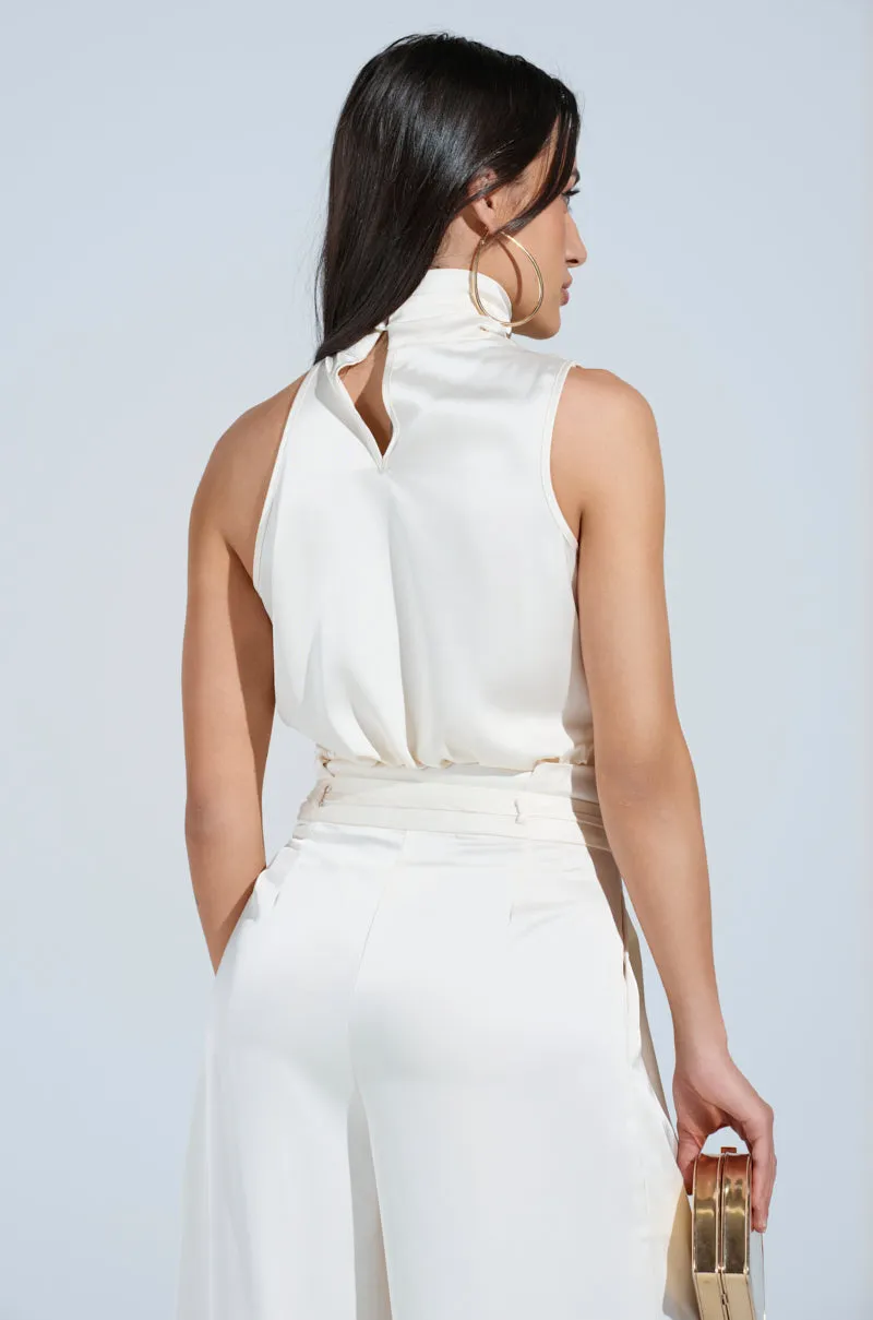 BLAKE SATIN MOCK NECK TOP sold by AKIRA product image thumbnail 4