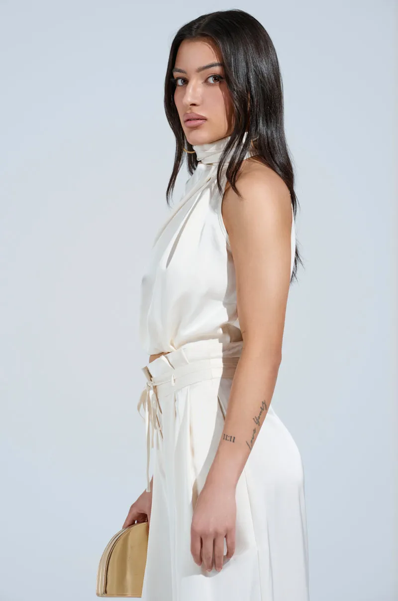 BLAKE SATIN MOCK NECK TOP sold by AKIRA product image thumbnail 3