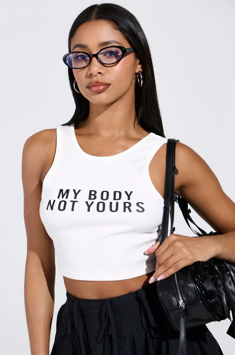 MY BODY NOT YOURS TANK sold by AKIRA product image thumbnail 2