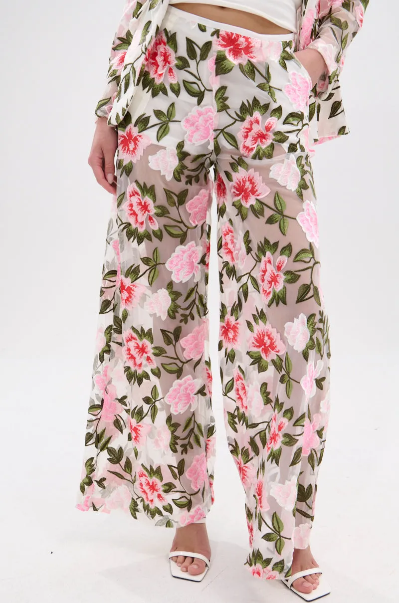 BLOSSOM LACE PALAZZO PANTS sold by AKIRA product image thumbnail 2