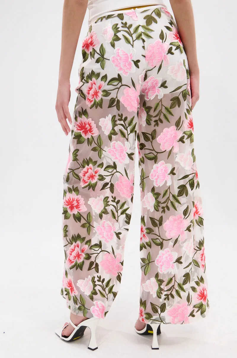 BLOSSOM LACE PALAZZO PANTS sold by AKIRA product image thumbnail 5